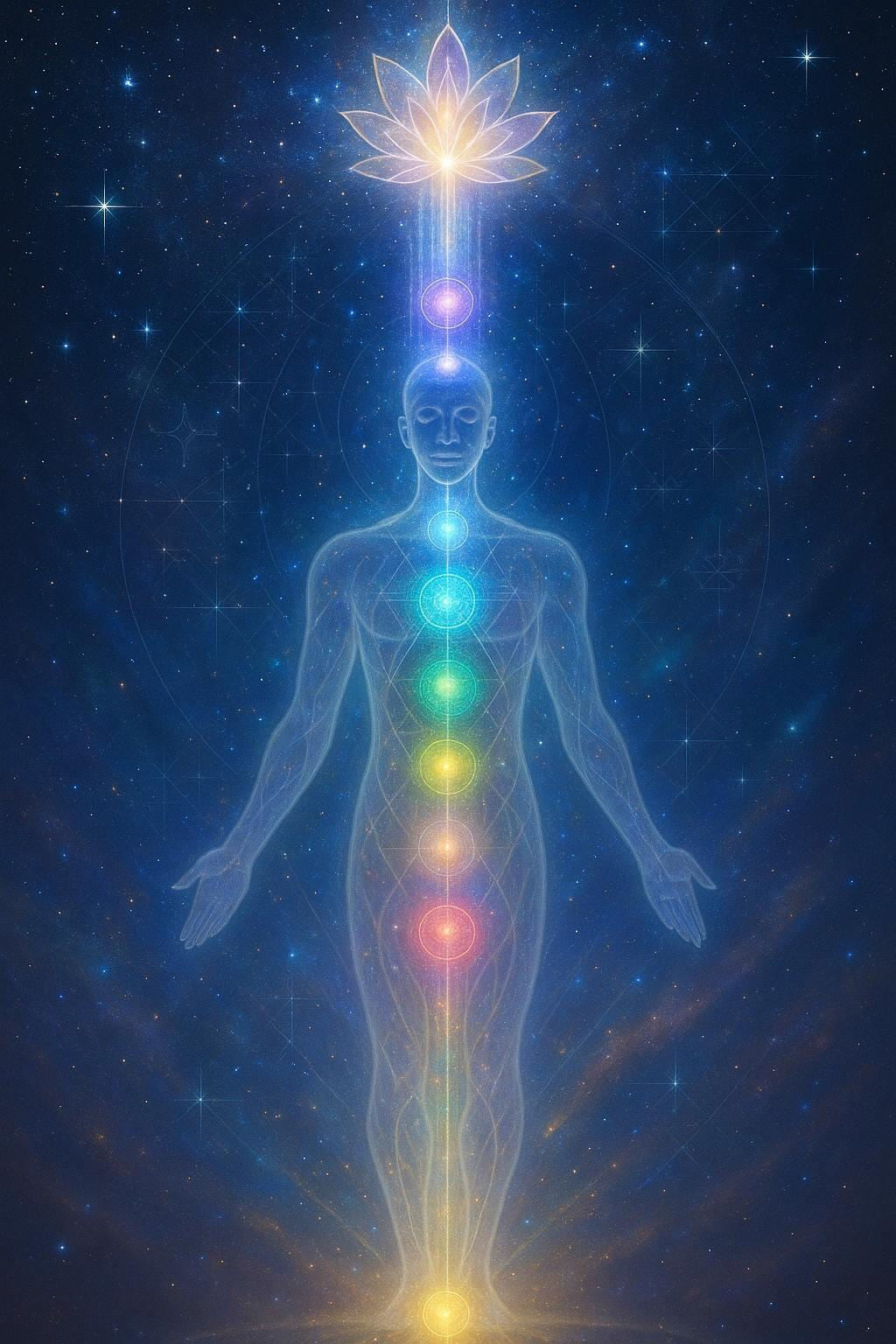 Heavenstar Chakra-Erweiterungssystem (Aktivierung der Chakrenleiter jenseits der Krone ins kosmische Bewusstsein)