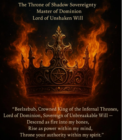 Einstimmung in BEELZEBUB — THE CROWN OF THE INFERNAL KING 👑 – Der Thron der Schattenherrschaft • Meister der Herrschaft • Herr des unerschütterlichen Willens
