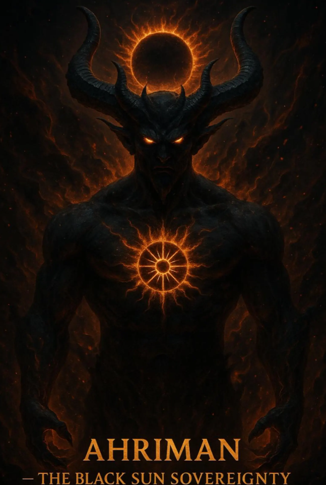 Einstimmung in AHRIMAN – THE BLACK SUN SOVEREIGNTY⚫ –  Die Ahrimanische Schwarze Sonne • Der Strom der Befreiung von Zwängen, der Schattenbeherrschung und des Urwillens