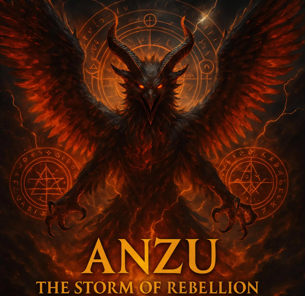 Einstimmung in ANZU – THE STORM OF REBELLION 🌬️ – Verbotene Titanenflügelstrom; elektrisch, vulkanisch, sturmgeladen und zutiefst transformierend