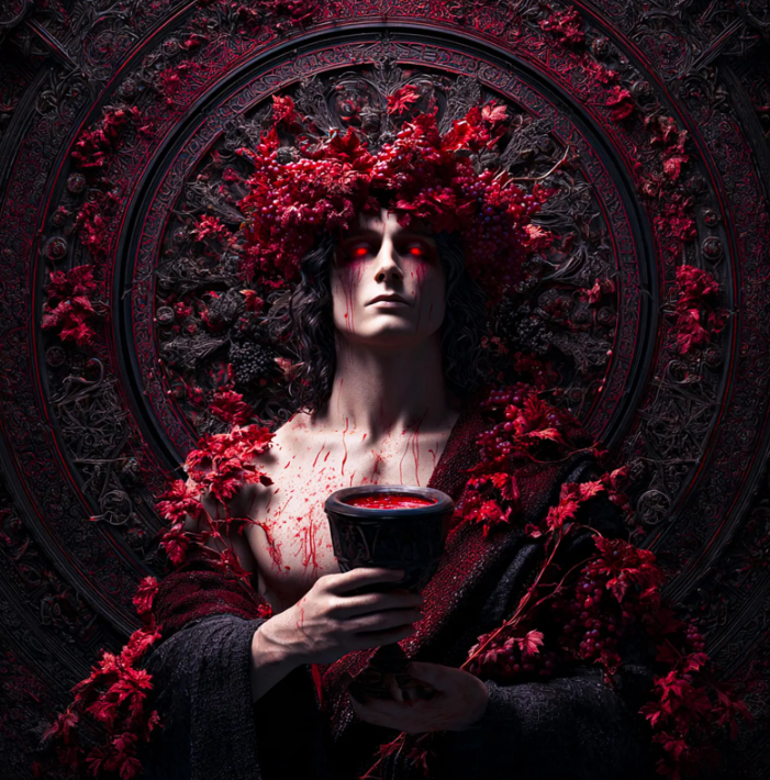Vampirischer Dionysos der Purpurreben-Einstimmung 🧛🏿 - Der Blut-Wein-Strom ritueller Nahrung, regenerativer Vitalität und tief verwurzelter Sehnsucht (inkl. Geladenes Siegel • Manuskript • Audio-MP3)