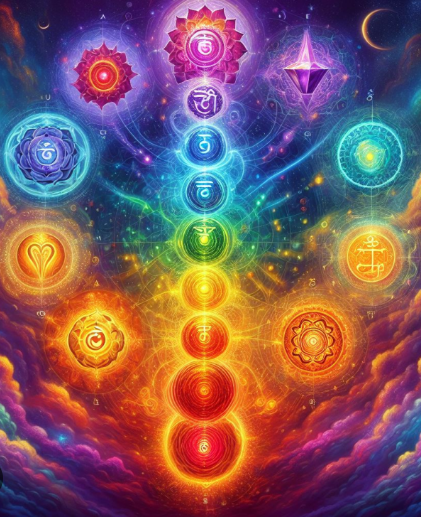 NEUE ENERGETISIERENDE CHAKREN (Aktiviert die oberen Chakren und ermöglicht ein erweitertes Bewusstsein und eine Verbindung des Bewusstseins mit den höheren Dimensionen und den Wesen des Lichts)