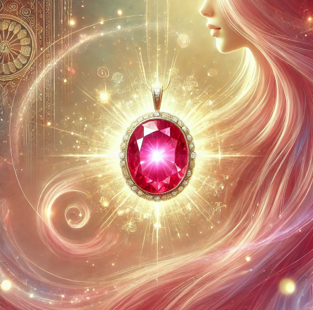 Aphrodite's Ruby Pendant™ (Aphrodite ist eine der bekanntesten Göttinnen der griechischen Mythologie. Sie steht für Liebe, Schönheit, Leidenschaft und sogar ein wenig  Schelmerei)