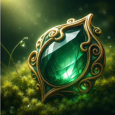 Ethereal Emerald Amulet Technique™ (Geschenk der Naturgeister, etwas wahrhaft Schönes, Erstaunliches, Kraftvolles und Strahlendes. Es birgt einen kleinen Funken natürlicher Magie - Verkörperung Schönheit der Schöpfung)