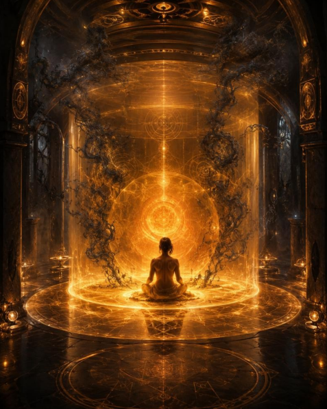 THE ARSENICUM ANXIETY DISSOLUTION CHAMBER (5 levels) - (Zustand innerer Wärme, Ruhe und sanften Selbstvertrauens - Heilungsfeld für existenzielle Ängste, Kontrollmuster und Unruhe - hochentwickeltes, kammerartiges Energiefeld des Arsenicum-Archetyps)