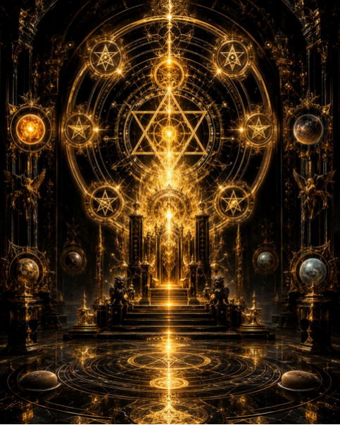 THE SOLAR GOETIC ASCENSION ARCHITECTURE (6 Levels)  - (Solares Feld lebendiger Autorität - Ein sechsstufiges energetisches Thronsystem des souveränen Willens, Manifestation stabilisiert sich durch Befehl, Hierarchische Intelligenz)