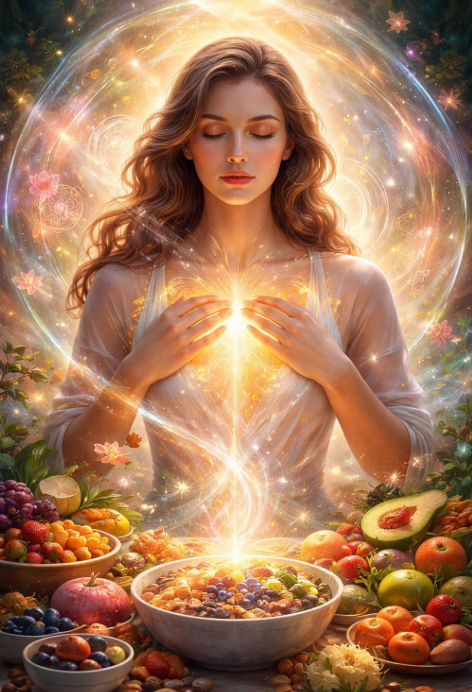 EMBODIED NOURISHMENT REPATTERNING SYSTEM (3 levels) - (Eine dreistufige energetische Essenzarchitektur zur Heilung und Behandlung der Nahrungsaufnahme)