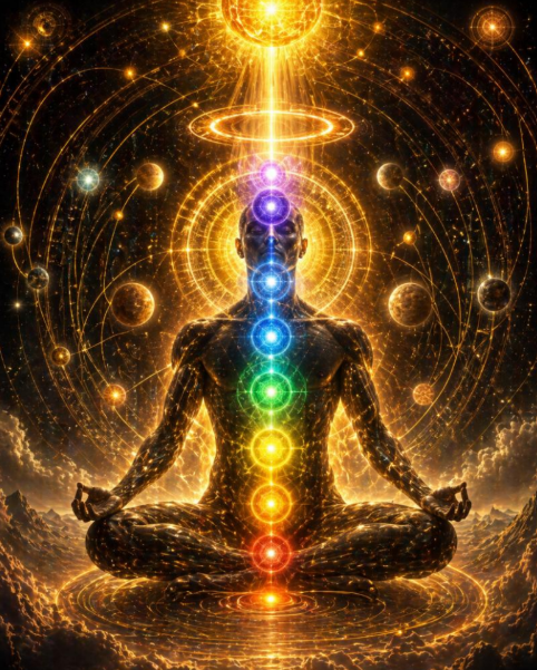 SUPER-SOLAR CHAKRA ASCENSION SYSTEM (7 Levels) - (Ein siebenstufiges Solar-Intelligenz-Upgrade für die menschliche Chakra-Matrix)