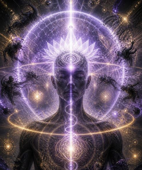 THE SAHASRARA SOVEREIGNTY PROTOCOL (5 Levels)  - (Ein 5-stufiges energetisches System zur Reinigung, Heilung und zum Schutz vor energetischen Parasitismus und vampirischen Archetypen)