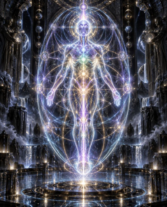 AURA CIRCUIT RECONSTRUCTION SYSTEM (Kontinuität in der menschlichen Energiearchitektur wiederherzustellen, sodass die zentrale Achse, die Chakren, die periphere Aura, die Energiebahnen, das Grenzfeld und die Erdungsstrukturen zusammenspielen)