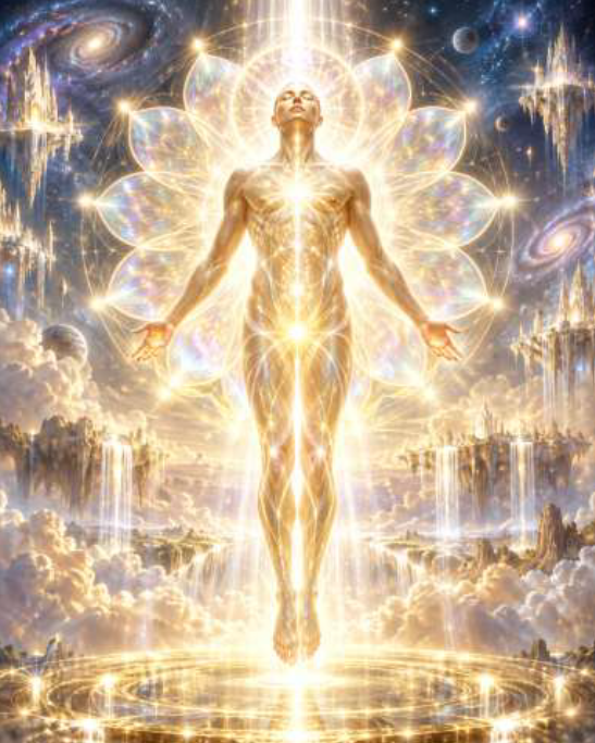 AURAVEDA SACRED LIGHT ASCENSION SYSTEM (Urgöttliche Menschliche Erinnerung - Heiliges Licht, Zwölffache Lichtkörperharmonisierung, Höheres Bewusstsein und Ausrichtung auf die Göttliche Quelle)