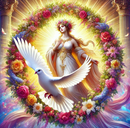 „Dove’s Wreath Technique™“ (Göttin Eirene - Antike griechische Göttin des Friedens - Für Frieden in unseren Häusern, unseren Gemeinschaften und unseren Herzen)