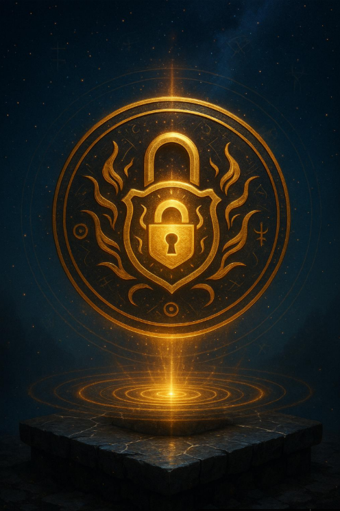 Wächterschloss-Talisman (Magischer unzerbrechlicher Schutzautomatismus - für Besitz)