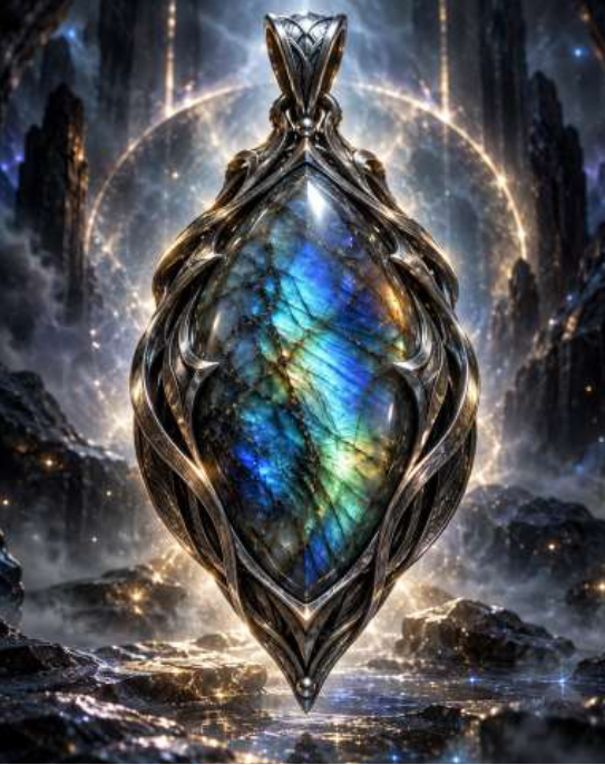 ETHEREAL LABRADORITE AURA GUARDIAN (Vereint Schutz mit mystischer Erkundung - Auraschutz, mystisches Bewusstsein, spirituelle Intuition und Verbindung zum Höheren Selbst)