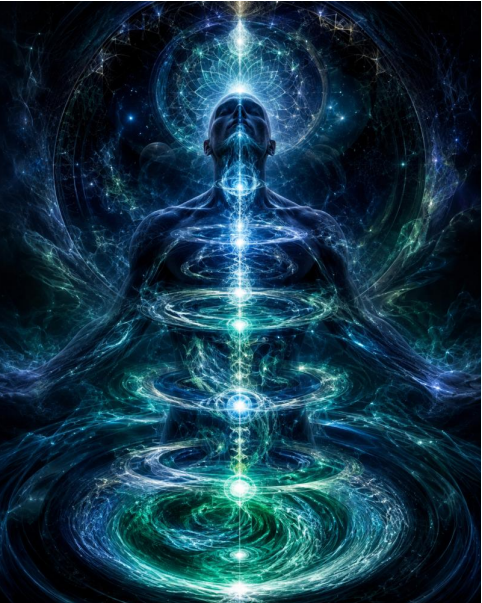 THE PARASYMPATHETIC RESET VORTEX (4 levels) - (Ruhiges Nervensystem - Mechanismus zur Neukalibrierung - zur Beruhigungsinduktion - Kühlende Spirale aus indigo-smaragdgrüner Energie für den Vagusnerv und das parasympathische System)