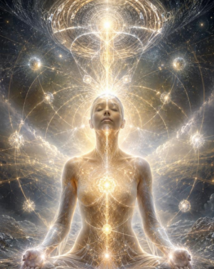 THE SOUL-RETURN RECONNECTION GRID (4 levels) - (Seelenrückholung, Wiederherstellung der inneren Führung und spirituellen Wiederverbindung - Silber-goldenes Leuchtfeuernetzwerk, das das Seelenfeld zurück in den Körper ruft - Gefühl der Ganzheit)