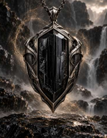 ETHEREAL TOURMALINE SHIELD AMULET (Besonders geeignet für Anfänger - Schutz, Erdung, Reinigung und Stärkung der spirituellen Grenzen)
